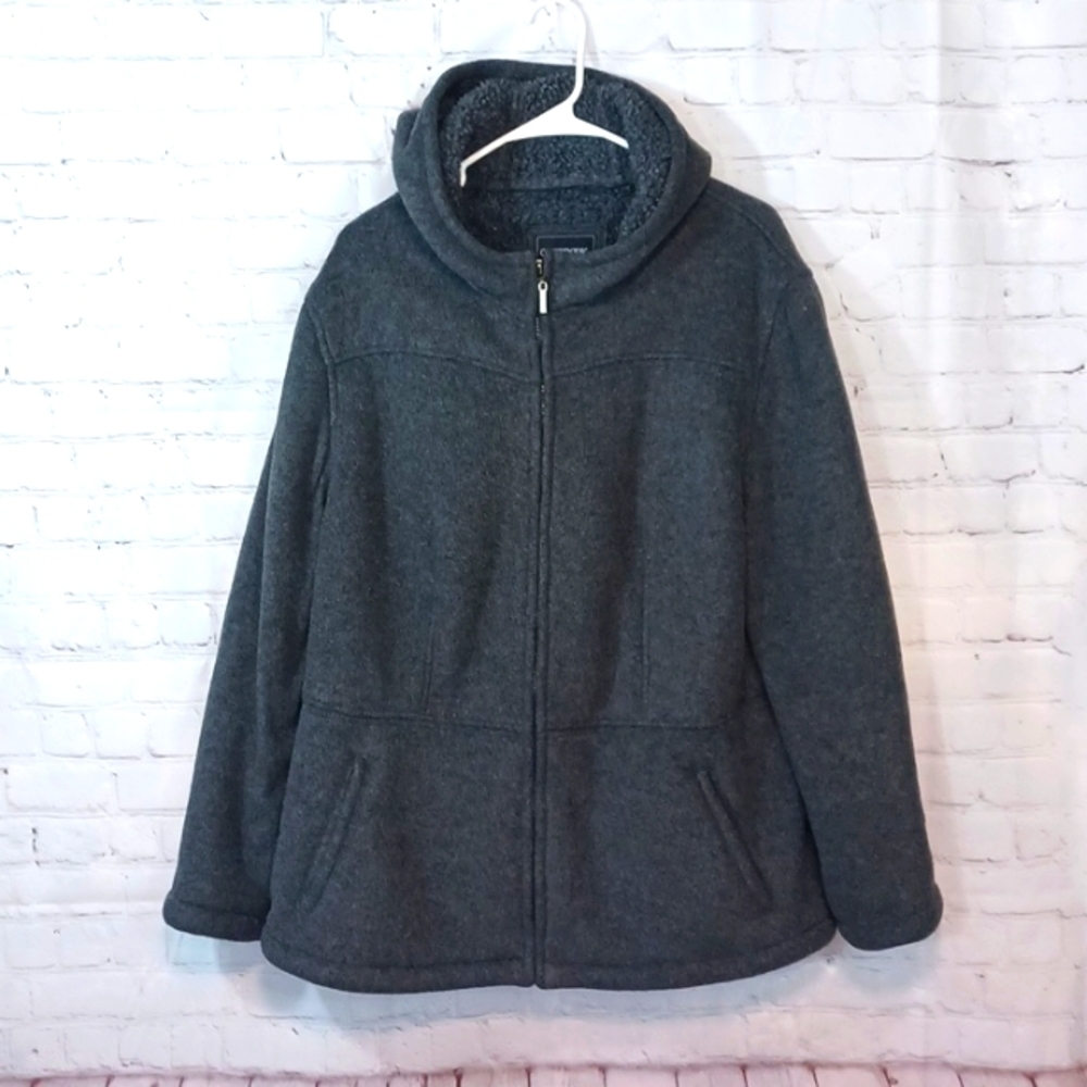 Outbrook Woman's  Gray Fleece Coat    18 W